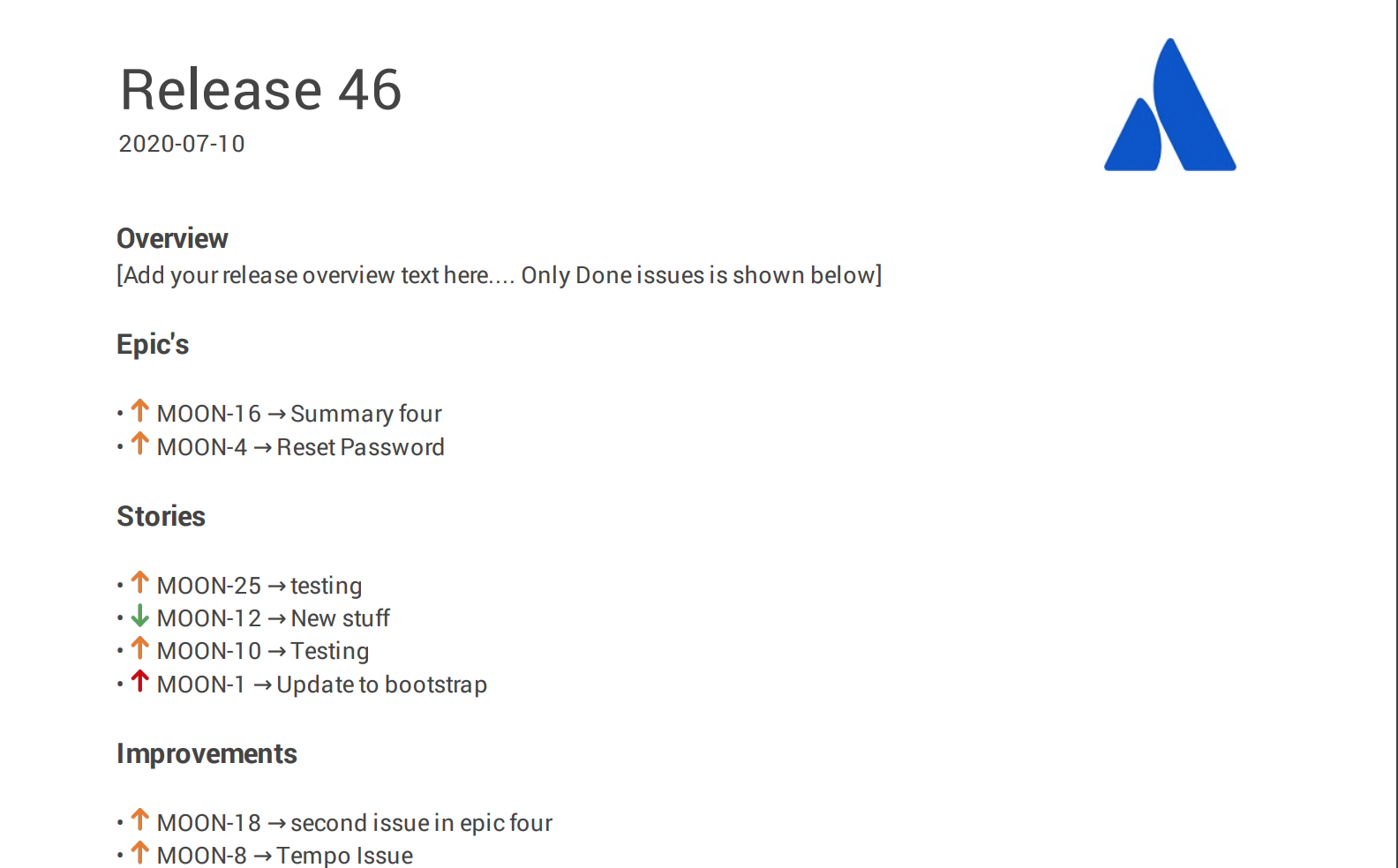 Jira release notes simple pdf